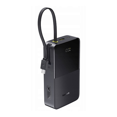Baseus Power Bank 30000mAh 22,5W with Cable Type-C 0.3m, EnerFill FC51 Bipow 2 Pro Digital Display, Cosmic Black