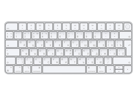 Apple Magic Keyboard with Touch ID for Mac models with Apple silicon - Russian, White