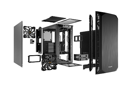 Case ATX be quiet! Pure Base 500, w/o PSU, 2x140mm, Insulation mats, PSU shroud, Dust filter, 2xUSB 