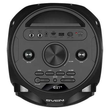 Partybox SVEN "PS-750" 80w, Black, Bluetooth, TWS, Bluetooth, FM, USB, microSD, 2x4400mA*h