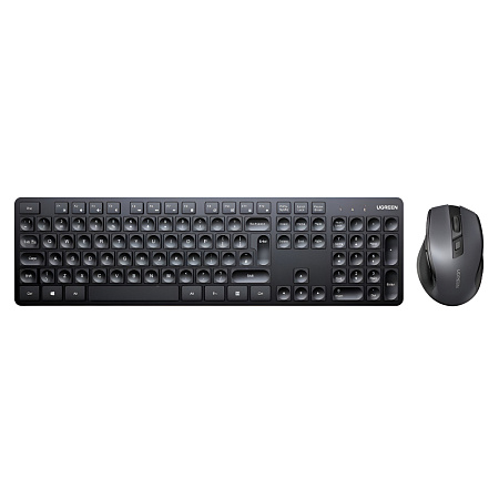 UGREEN Wireless Combo Keyboard and Mouse Ergonomic US MK006, Black