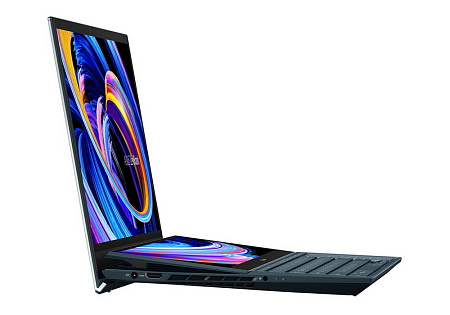 Ноутбук 15,6" ASUS Zenbook Pro Duo 15 OLED UX582HM, Celestial Blue, Intel Core i7-11800H, 16Гб/1024Гб, Windows 11 Pro