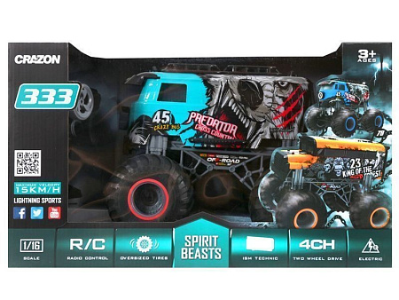 Радиоуправляемая игрушка Crazon 333-19165B, 1:16, Зелёный