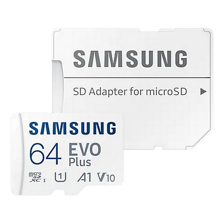 Карта памяти Samsung EVO Plus MicroSD, 64Гб (MB-MC64KA/EU)