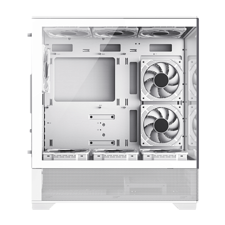 Case ATX GAMEMAX Vista AW, w/o PSU, 0.6mm, 6x120mm ARGB, ARGB Hub, RC, Front&Side Tempered Glass, 1x