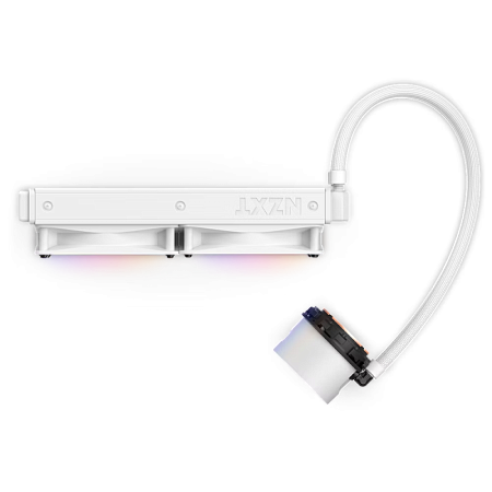 AIO Liquid Cooling NZXT Kraken 240 RGB White (33.8dB, 78CFM, 2x120mm, 500-1800RPM, LCD 1.54", CAM)