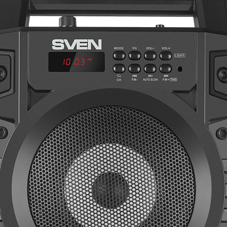Speakers SVEN "PS-440" 20w, Black, TWS, Bluetooth, FM, USB, microSD, LED-display, RC, 2x2000mA* Speakers SVEN "PS-440" 20w, Black, TWS, Bluetooth, FM, USB, microSD, LED-display, RC, 2x2000mA*