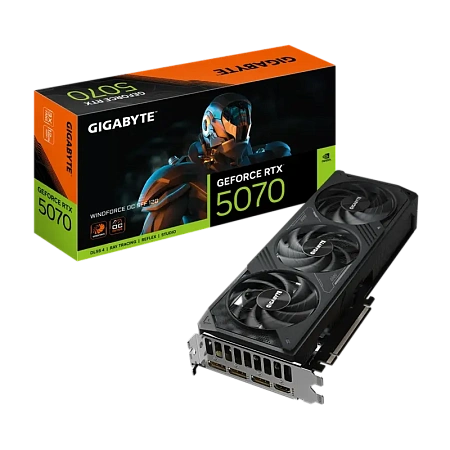 Видеокарта Gigabyte GV-N5070WF3OC-12GD, 12ГБ GDDR7 192бит,процессоры ,оперативная память, ssd, M2, hdd, кейсы