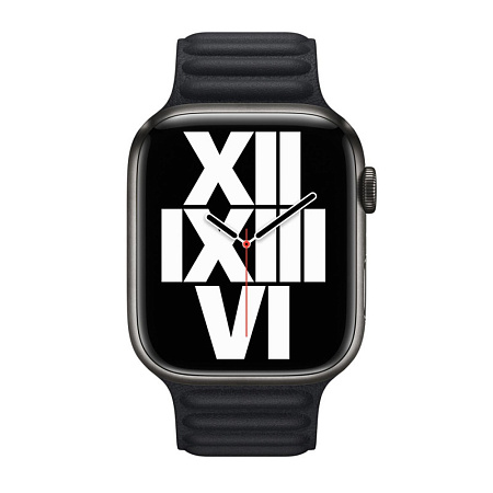 Leather Apple Watch Strap 38/40/41mm M/L Black