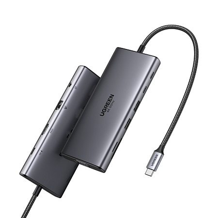 UGREEN Docking Station 11in1 USB-C to 1*HDMI 4K@60Hz + 1*VGA + 2*USB-C3.2 + 1*USB-A3.2 + 1*USB-A3.0 + 1*LAN + 1*SD + 1*TF + 3.5mm + PD 100W | CM639, G UGREEN Docking Station 11in1 USB-C to 1*HDMI 4K@60Hz + 1*VGA + 2*USB-C3.2 + 1*USB-A3.2 + 1*USB-A3.0 + 1*LAN + 1*SD + 1*TF + 3.5mm + PD 100W | CM639, G