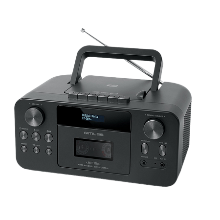 MUSE  M-182 DB, Cassette Recorder, Tuner FM, Bluetooth, CD, LCD, Black