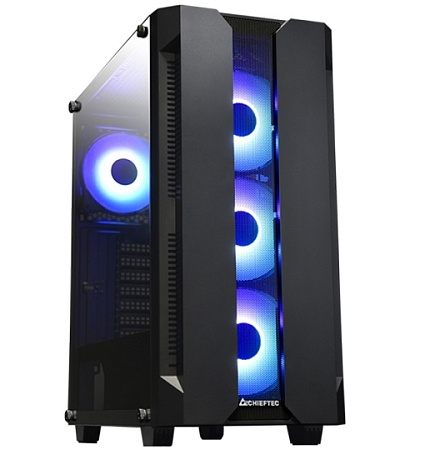 Case ATX Chieftec UK-02W-OP, w/o PSU, 0.5mm, Front Mesh, Dust filter, 2xUSB3.0, 1xUSB-C, 2x2.5", 1x3