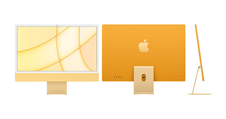 Моноблок Apple iMac A2438, M1 with 8-core CPU and 8-core GPU, 16ГБ/512Гб, macOS Big Sur, Жёлтый