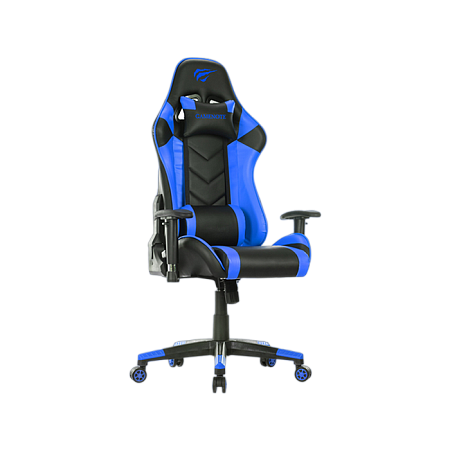 Gaming Chair Havit GC932, Headrest & Lumbar cushion, 2D Armrest, 166 degrees, Black/Blue