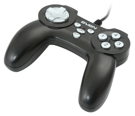 Gamepad SVEN Scout, 2 axes, D-Pad ,12 buttons, Turbo function, 1.8m, USB, Black Gamepad SVEN Scout, 2 axes, D-Pad ,12 buttons, Turbo function, 1.8m, USB, Black