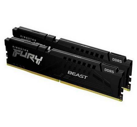 .64GB DDR5-6000MHz  Kingston FURY Beast (Kit of 2x32GB) (KF560C40BBK2-64), CL40-40-40, 1.35V, Intel 