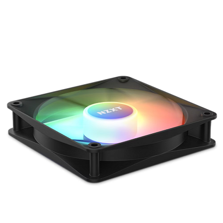 PC Case Fan NZXT F120 RGB Core, 120x120x26mm, 8 LEDs,33.8dB, 78.86CFM, 500-1800RPM, FDB, 4 Pin, Blac