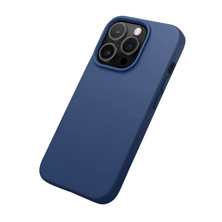Helmet Case Silicone Soft Touch iPhone 14 Pro, Blue