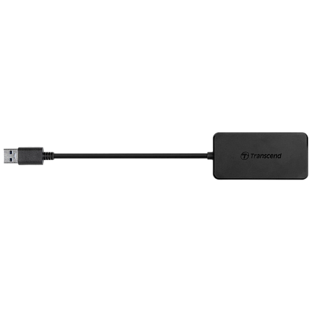 USB  3.0 Hub 4-port Transcend "TS-HUB2K" Black (1xUSB-A 3.0 to 4xUSB-A 3.0 5Gb/s)
