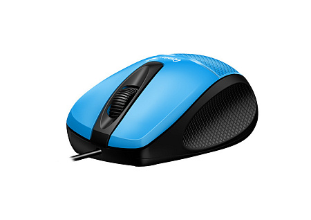 Mouse Genius DX-150X, 1000 dpi, 3 buttons, 74g, Ergonomic, 1.5m, USB, Blue