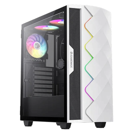 Компьютерный корпус Gamemax Diamond CP WT, Midi-Tower, Без блока питания, Белый