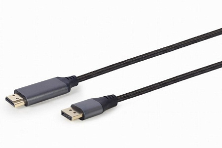 Видеокабель Cablexpert CC-DP-HDMI-4K-6, DisplayPort (M) - HDMI (M), 1,8м, Чёрный