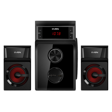 Speakers SVEN "MS-302" SD-card, USB, FM, Black, 40w / 20w + 2x10w / 2.1