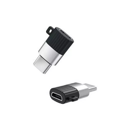 Адаптер USB XO NB149A, micro-USB (F)/USB Type-C, Чёрный
