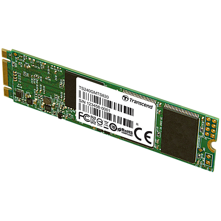 .M.2 SATA SSD  240GB Transcend "TS240GMTS820S" [80mm, R/W:560/510MB/s, 50K/75K IOPS, SM2258, 3D TLC]
