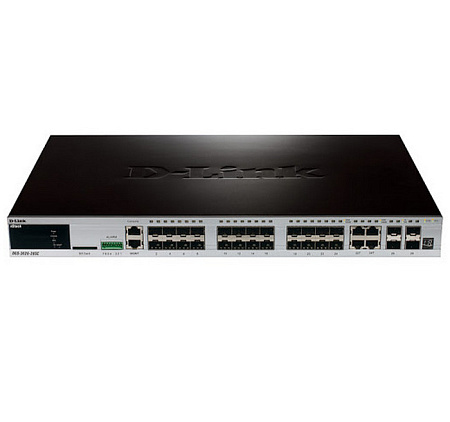 24-ports SFP L3 D-Link DGS-3620-28SC, 20 - ports SFP  and 4 Combo/SFP, 4 ports 10G SFP+