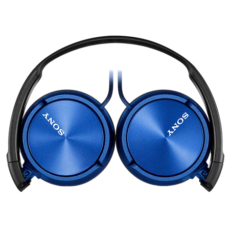 Headphones  SONY  MDR-ZX310APL, Mic on cable,  4pin 3.5mm jack L-shaped, Cable: 1.2m, Blue