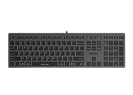 Keyboard A4Tech FX60, 12 Fn keys, Ultra slim, Scissor Switch Keys, Chocolate Keycaps, Splash Proof, 