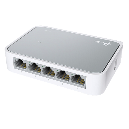 .5-port 10/100Mbps Desktop Switch  TP-LINK "TL-SF1005D", Plastic Case