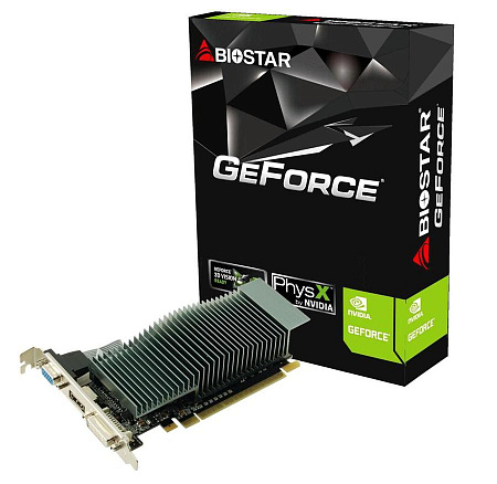 BIOSTAR GeForce 210 1GB GDDR3, 64bit, 589/1333Mhz, 1xVGA, 1xDVI, 1xHDMI, Single fan, ,процессоры ,оперативная память, ssd, M2, hdd, кейсы
