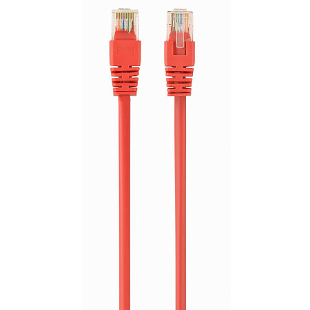  2m, Patch Cord  Red, PP12-2M/R, Cat.5E, Cablexpert, molded strain relief 50u" plugs