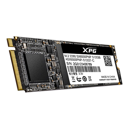 .M.2 NVMe SSD   512GB ADATA  XPG  SX6000 Pro [PCIe 3.0 x4, R/W:2100/1500MB/s, 250K/240K IOPS, 300TB 
