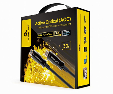 Cable HDMI to HDMI Active Optical 30.0m Cablexpert, 4K UHD at 60Hz, CCBP-HDMI-AOC-30M-02
