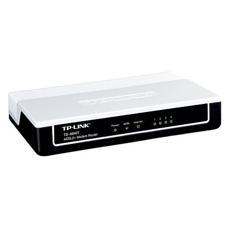 ADSL Router TP-LINK "TD-8840T",1xEthernet port+1xUSB, ADSL/ADSL2/ADSL2+, Splitter, Annex A