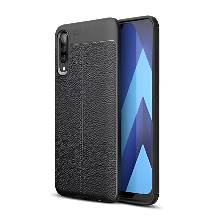 Helmet Case TPU Leather Nylon Samsung A10S, Black