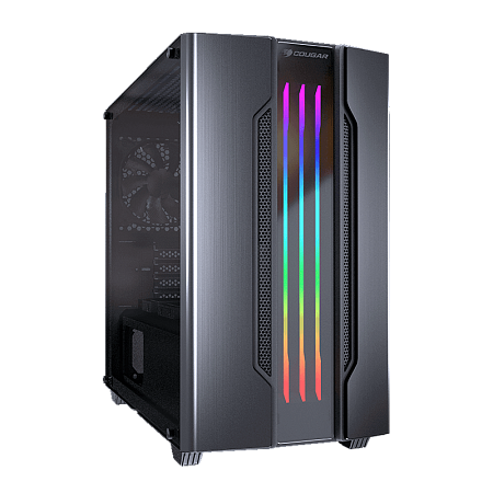 Case mATX Cougar Gemini M, w/o PSU, 1x120mm fan, ARGB stips, Tempered Glass, USB3.0, Iron-Gray