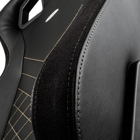 Gaming Chair Noble Epic NBL-PU-GOL-002 Black/Gold, User max load up to 120kg / height 165-180cm