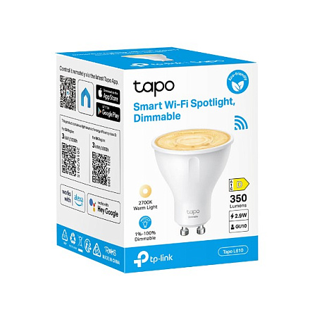 Умная беспроводная лампочка TP-LINK Tapo L610 / GU10 / 2700 K