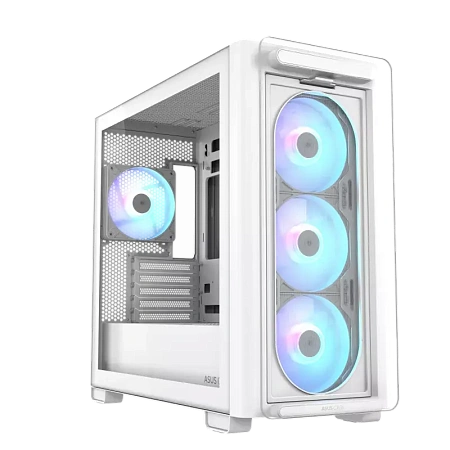 Компьютерный корпус ASUS A23 PLUS TG ARGB, Mini-Tower, Белый
