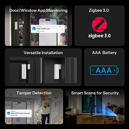 Sonoff Zigbee Smart Door/Window Sensor SenseGuard DW Gen2 SNZB-04PR2 Sonoff Zigbee Smart Door/Window Sensor SenseGuard DW Gen2 SNZB-04PR2