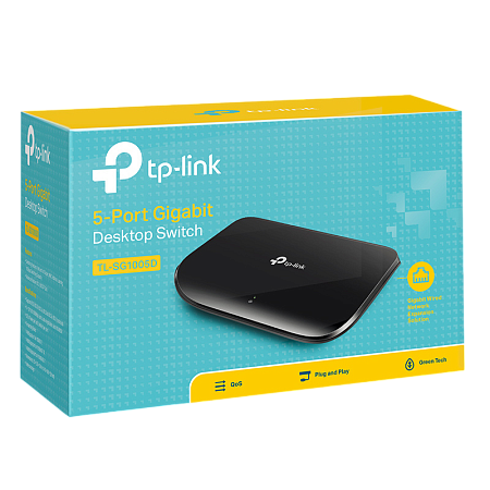 .5-port 10/100/1000Mbps Switch TP-LINK "TL-SG1005D", Plastic Case