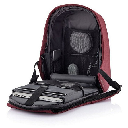 Backpack Bobby Hero Regular, anti-theft, P705.294 for Laptop 15.6" & City Bags, Red 