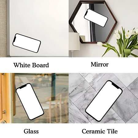 WOO Silicone Suction Cup Phone Mount Pad, 3M Adhesive, 24-Piece Backing, White