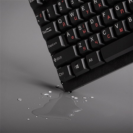 Keyboard SVEN Standard 301, Classic layout, Splash proof, Calculator key, 1.5m, USB, EN/RU, Black