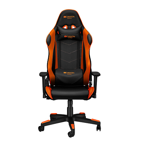 Gaming Chair Canyon Deimos, Maximum load 150 kg, Headrest & Lumbar cushion, Black/Orange