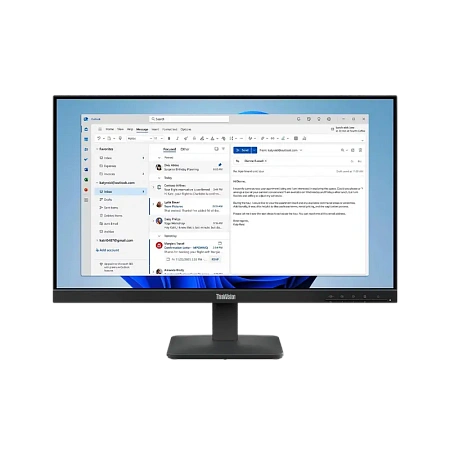 23,8" Монитор Lenovo ThinkVision S24-4e, IPS 1920x1080 FHD, Чёрный